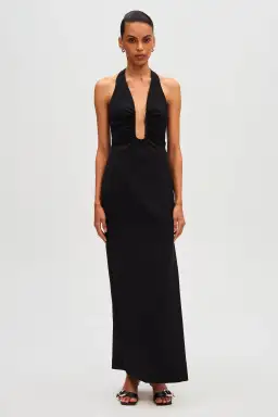 MISHA The Alusia Dress Black Size 12 for rent on The Volte - image 1