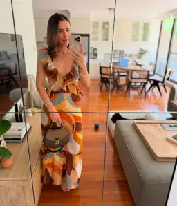 Sir The Label Vista Frill Midi Dress in Vista Print Size 1 (AUS 8) for rent on The Volte - image 1