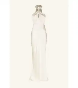 Shona Joy La Lune High Neck Twist Maxi Dress Cream Size AU 10 for rent on The Volte - image 6