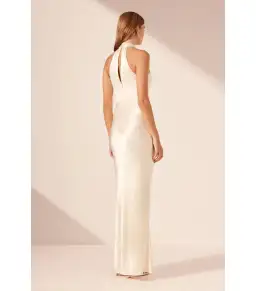 Shona Joy La Lune High Neck Twist Maxi Dress Cream Size AU 10 for rent on The Volte - image 4