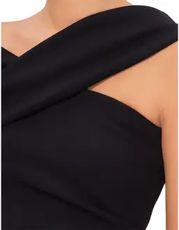 MISHA Brielle Off-Shoulder Midi Dress Black Size 12 for rent on The Volte - image 4