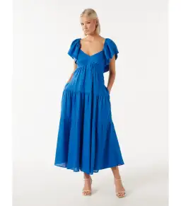 Forever New Karissa Maxi Dress Blue Size AU 8
