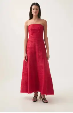 AJE Soundscape Dress in Red Size 8 for rent on The Volte - image 1