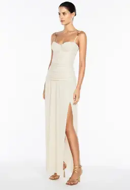 Manning Cartell Double Time Pleat Dress in Nougat Size 6 for rent on The Volte - image 2