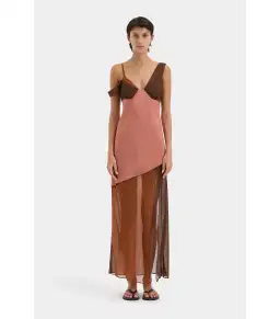 Sir The Label Halcyon Midi Dress in Almond Splice Size 1 / AU 8 