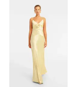 Bubish Savannah Rosette Gown in Yellow Size S / AU 8