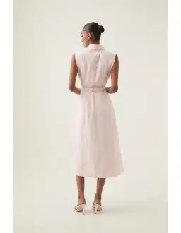 Aje Dulcet Logo Midi Dress Pastel Pink Size 10  for rent on The Volte - image 3