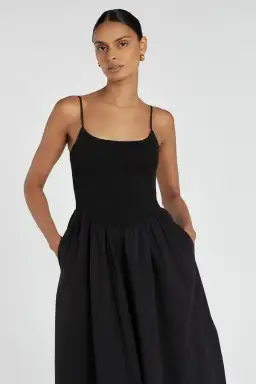 DISSH Milano Cotton Midi Dress Black Size 8 for rent on The Volte - image 4