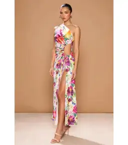 Sonya Moda Nour Midi Dress in Floreal Watercolour Size AU 8 for rent on The Volte - image 2