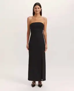 SABA Dharma Strapless Midi Dress BLACK SIZE 6 for rent on The Volte - image 2