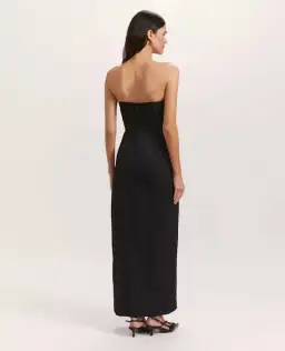 SABA Dharma Strapless Midi Dress BLACK SIZE 6 for rent on The Volte - image 4