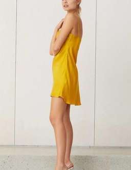 Bec & Bridge Classic Silk Mini Dress Marigold Size 10 for rent on The Volte - image 2
