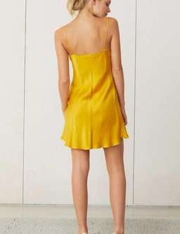 Bec & Bridge Classic Silk Mini Dress Marigold Size 10 for rent on The Volte - image 3