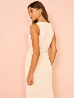 Sir the Label Kinetic Beaded Midi Dress in Ecru Size L / AU 12   for rent on The Volte - image 4