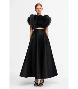 Acler Warburton Top and Skirt Set Black Size AU 12 for rent on The Volte - image 1