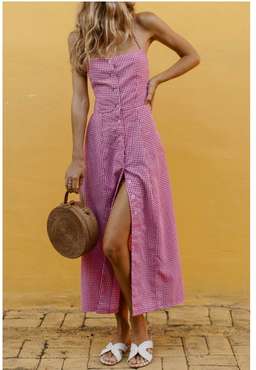 Posse - MARLOWE DRESS - RED GINGHAM XS