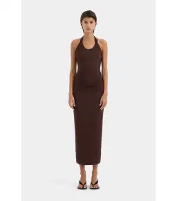 Sir the Label Jacques Knot Midi Dress in Chocolate Size 3 / AU 12 