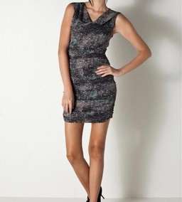 Iro Print Dress Heidi Black Grey Size 10 for rent on The Volte - image 1