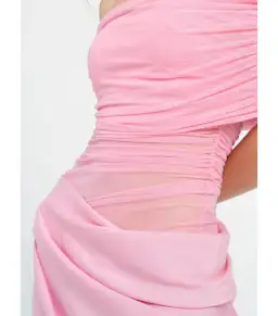 Benni Nico Off-Shoulder Mini Dress in Buttergum Size AU 10 for rent on The Volte - image 4