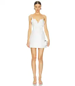 Acler Isla White Mini Dress in Ivory Size AU 10
