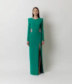 Meraki Official Frankie Cut-out Floor length Gown Green Size 8