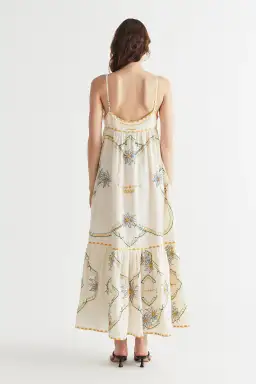 Antipodean Flower Seeker Sun Dress in Snow Drop in size 10 for rent on The Volte - image 3