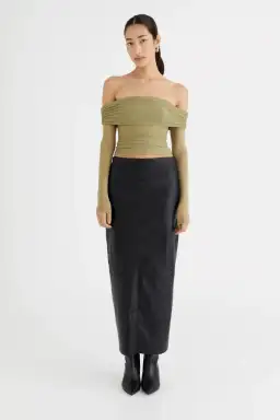 Benni Yasmin Off Shoulder Top in Pistachio Green Size S / AU 8 for rent on The Volte - image 1