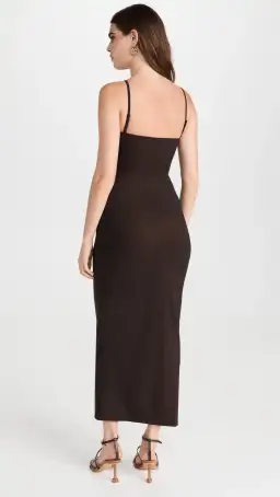 Christopher Esber Pierced Orbit Cutout Midi Dress in Chocolate Brown Size 6 for rent on The Volte - image 3