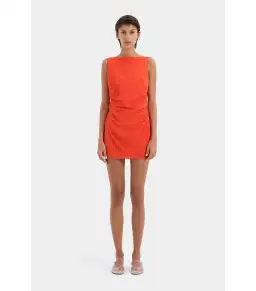 Sir the Label Ligeria Mini Dress in Tangerine Red Size 2 / AU 10