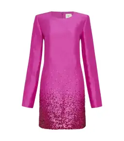 Aje Reflection Sequin Mini Dress in Deep Magenta Size AU 10 for rent on The Volte - image 5