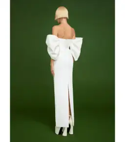 Solace London Arla Gown in Ivory Size AU 12 for rent on The Volte - image 4