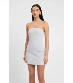 Kookai Ariel Pocket Mini Dress in Soft Grey Size 38 / AU 10 for rent on The Volte - image 2