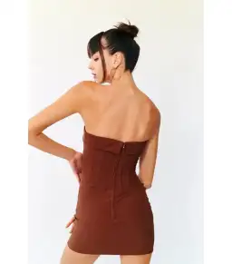 With Jéan Chloe Corset Dress in Chocolate Brown Size S / AU 8 for rent on The Volte - image 4