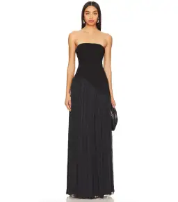 Lovers + Friends Alice Strapless Gown Black Size S / AU 8