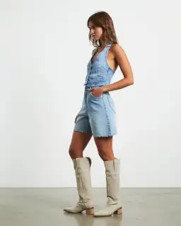 Rollas Halter Denim Vest Basette Blue Size M / AU 10  for rent on The Volte - image 2