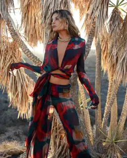 Rat & Boa Roma Gemini Blouse Size S & Roma Trousers Set Multi Size M/Au 8  for rent on The Volte - image 2