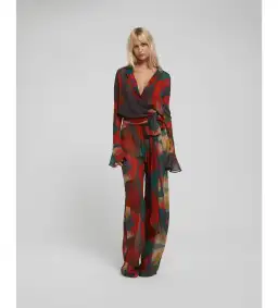 Rat & Boa Roma Gemini Blouse Size S & Roma Trousers Set Multi Size M/Au 8  for rent on The Volte - image 1