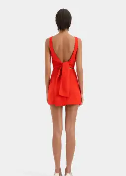 Sir the Label Iris Tie Mini Dress Red Size 6  for rent on The Volte - image 6