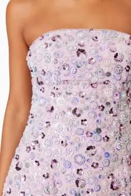 Elliatt Aurora Strapless Party Mini Dress In Purple Size 12 for rent on The Volte - image 2