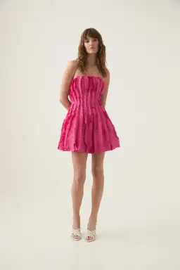 Aje Hybrid Sleeveless Mini Dress Fuchsia Rose Size 10