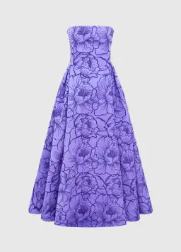 Leo Lin Nora Bustier Maxi Dress in Lavender Size AU 16