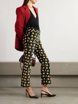 La Double J 24/7 Pants Mayfair Black in Cotton Velvet Size XS / AU 6