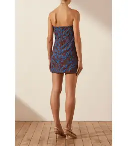 Shona Joy Catia Strapless Pleated Mini Dress Print Size AU 10 for rent on The Volte - image 3