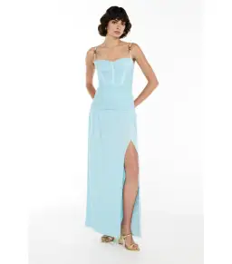 Manning Cartell Double Time Pleat Dress in Aqua Spritz Size AU 10 for rent on The Volte - image 3