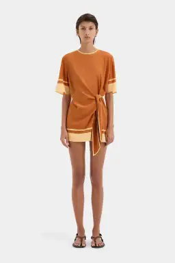 Sir the Label The Soma Mini Dress in Rust Size 2 / AU 10  for rent on The Volte - image 1