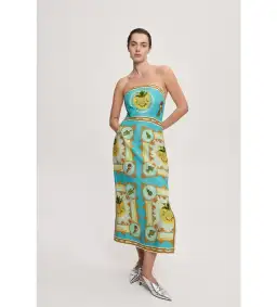 Alemais La Musica Midi Dress Print Size 8