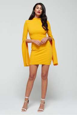 Mossman Sense of Mystery Mini Dress Yellow Size 10  for rent on The Volte - image 1