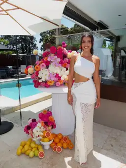 Deconduarte Paradiso Maxi Dress Ivory Size AU 8 for rent on The Volte - image 1