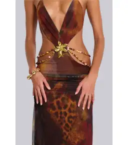 Jaded London Vida Backless Maxi Dress Whiskey Size M / AU 10 for rent on The Volte - image 3