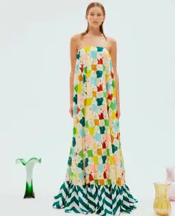 Alemais Everly Strapless Gown Multi Size 6